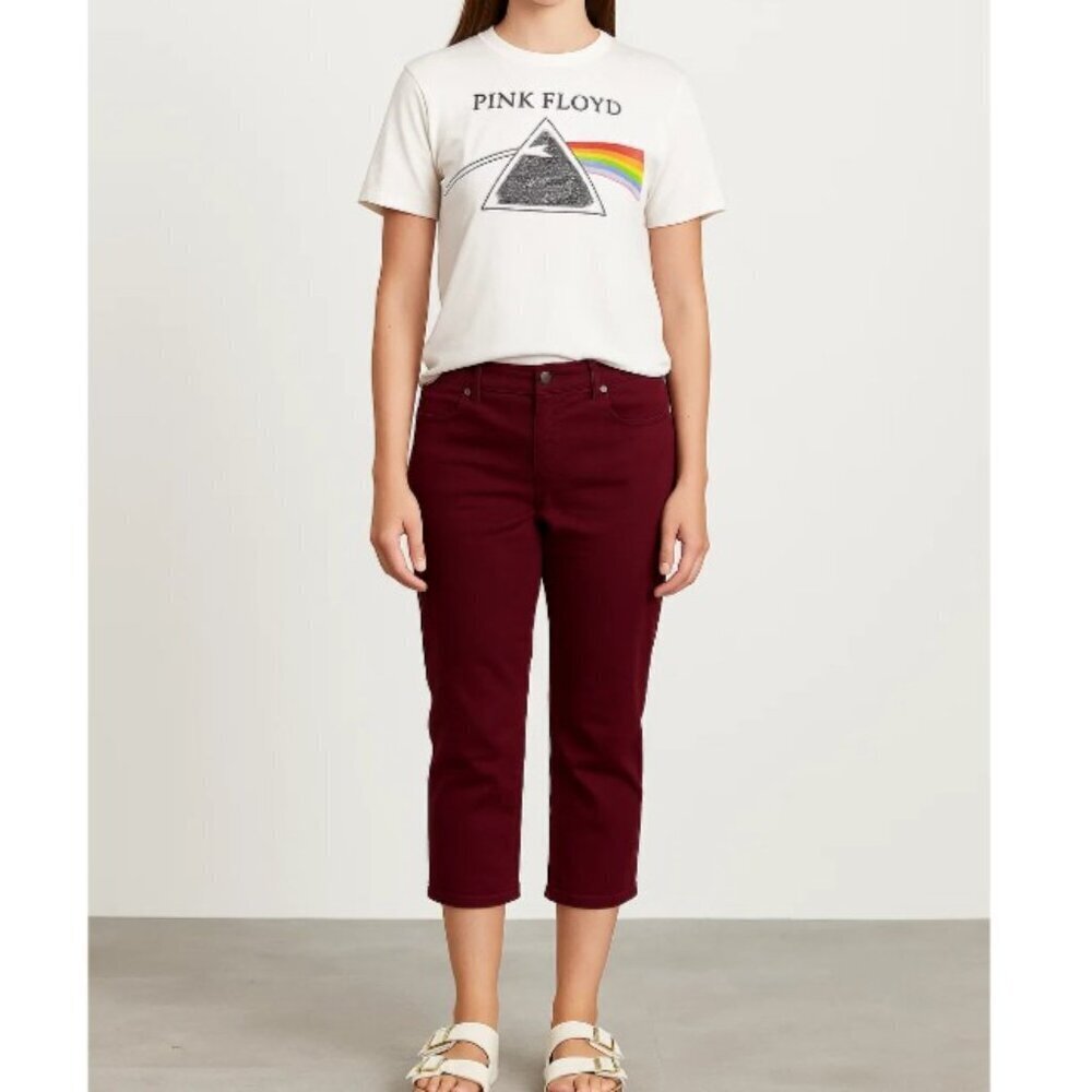 Brody Jeans Authentic Red/Pink Capri Stretchy Jeans - Size 34